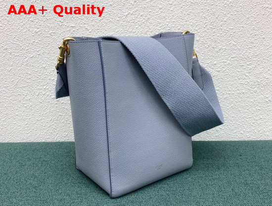 Celine Sangle Small Bucket Bag in Light Blue Soft Grained Calfskin Replica