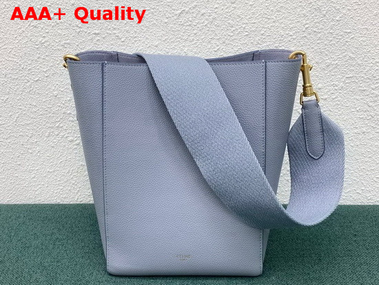 Celine Sangle Small Bucket Bag in Light Blue Soft Grained Calfskin Replica