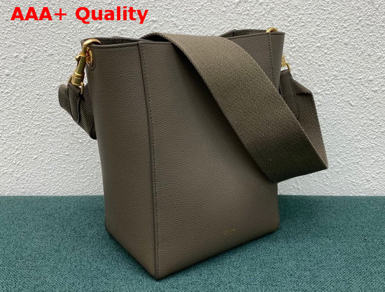 Celine Sangle Small Bucket Bag in Taupe Soft Grained Calfskin Replica