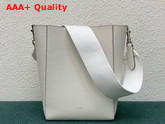 Celine Sangle Small Bucket Bag in White Soft Grained Calfskin Replica