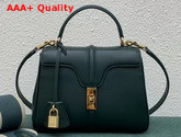 Celine Small 16 Bag in Amazone Satinated Calfskin with Long Strap in Textile and Calfskin Replica