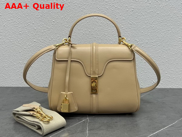 Celine Small 16 Bag in Beige Satinated Calfskin Replica