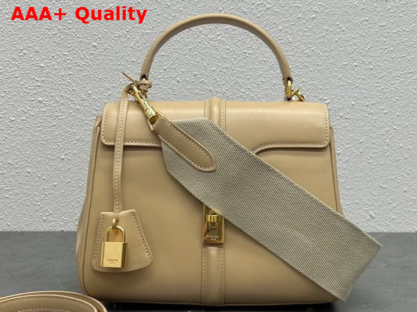 Celine Small 16 Bag in Beige Satinated Calfskin Replica