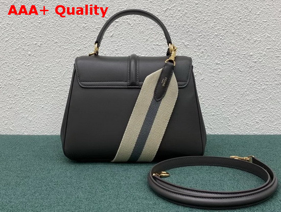 Celine Small 16 Bag in Grey Satinated Calfskin with Long Strap in Textile and Calfskin Replica