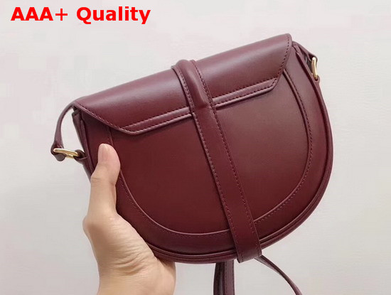 Celine Small Besace 16 Bag in Light Burgundy Satinated Calfskin Replica