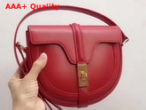 Celine Small Besace 16 Bag in Red Satinated Calfskin Replica