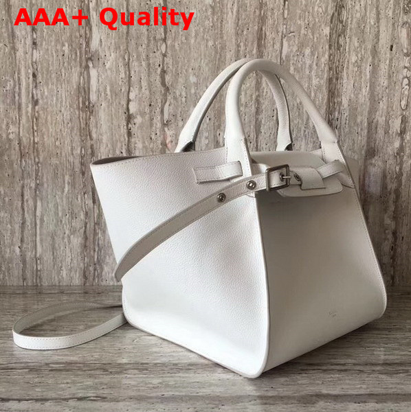 Celine Small Big Bag in White Grained Calfskin Replica