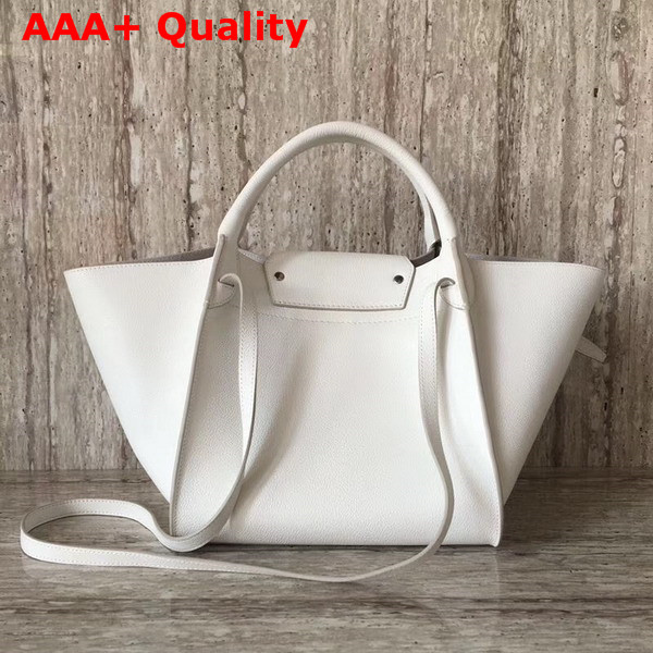 Celine Small Big Bag in White Grained Calfskin Replica