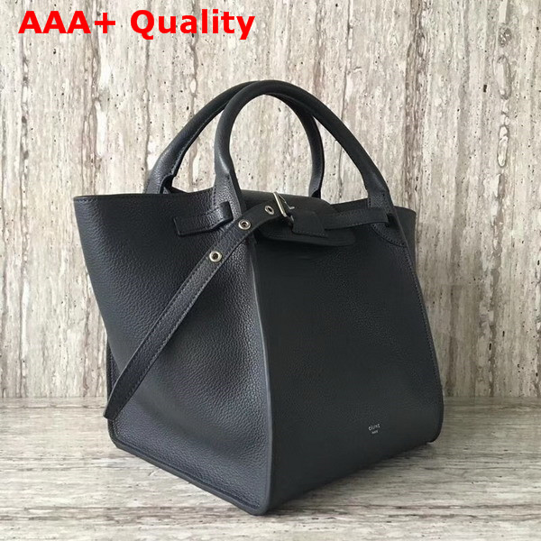 Celine Small Big Bag with Long Strap in Supple Grained Calfskin Anthracite Replica