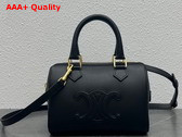 Celine Small Boston Cuir Triomphe in Smooth Calfskin Black Replica