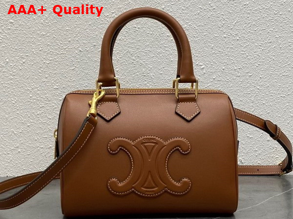 Celine Small Boston Cuir Triomphe in Smooth Calfskin Tan Replica