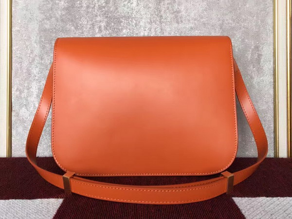 Celine Small Box in Orange Smooth Calf Leather For Sale