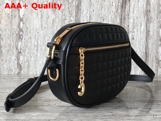 Celine Small C Charm Bag in Black Quilted Calfskin Replica