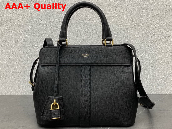 Celine Small Cabas De France in Black Grained Calfskin Replica