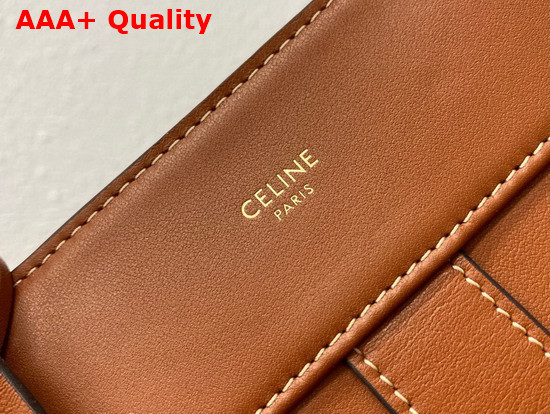 Celine Small Cabas De France in Shiny Calfskin Tan Replica