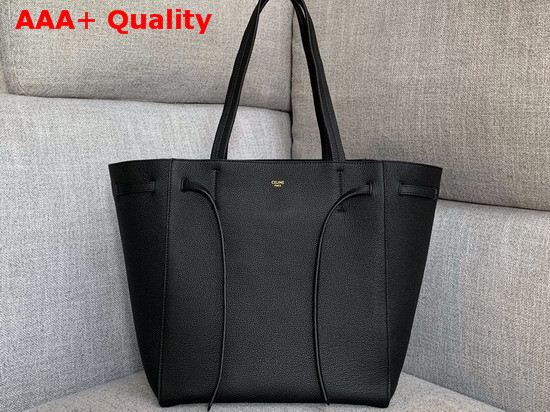 Celine Small Cabas Phantom in Black Soft Grained Calfskin Replica