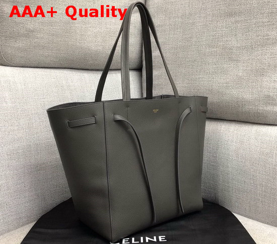 Celine Small Cabas Phantom in Dark Grey Soft Grained Calfskin Replica