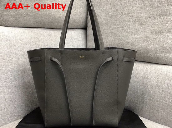 Celine Small Cabas Phantom in Dark Grey Soft Grained Calfskin Replica