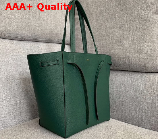 Celine Small Cabas Phantom in Green Soft Grained Calfskin Replica