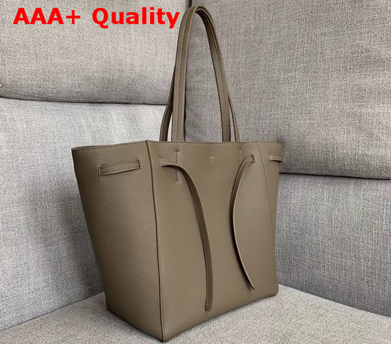 Celine Small Cabas Phantom in Grey Soft Grained Calfskin Replica