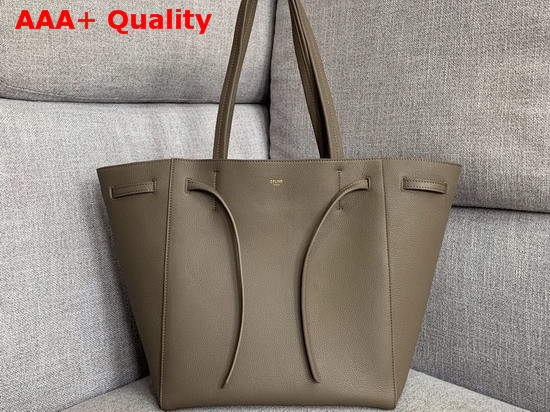 Celine Small Cabas Phantom in Grey Soft Grained Calfskin Replica