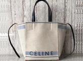 Celine Small Cabas Phantom in Light Blue Celine Canvas For Sale