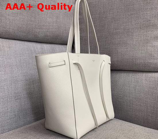 Celine Small Cabas Phantom in White Soft Grained Calfskin Replica