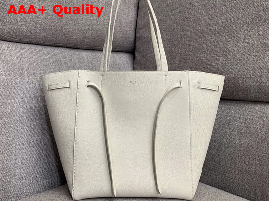 Celine Small Cabas Phantom in White Soft Grained Calfskin Replica