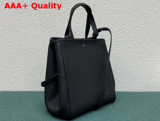 Celine Small Folded Cabas in Black Grained Calfskin Replica