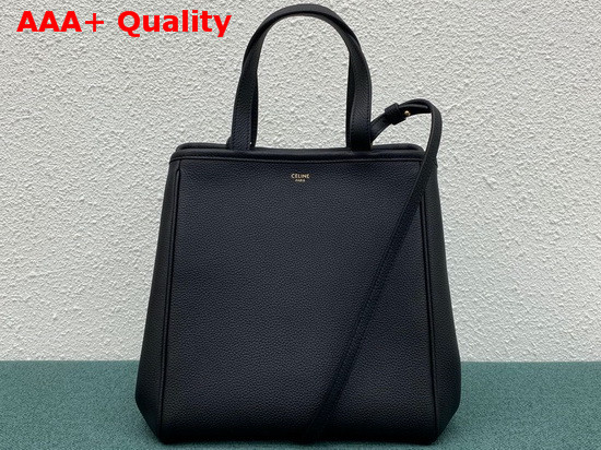 Celine Small Folded Cabas in Black Grained Calfskin Replica