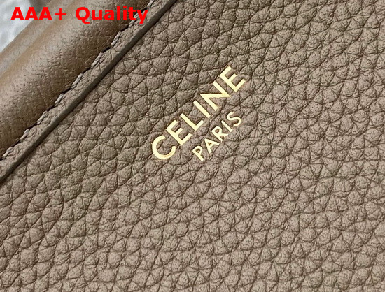 Celine Small Folded Cabas in Taupe Grained Calfskin Replica