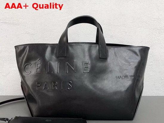 Celine Small Made in Tote in Black Shiny Smooth Calfskin Replica