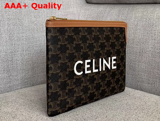 Celine Small Pouch in Triomphe Canvas Replica