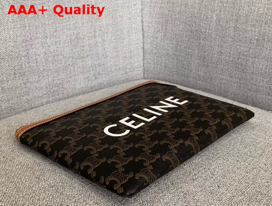 Celine Small Pouch in Triomphe Canvas Replica