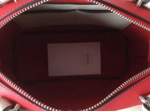 Celine Small Soft Cube Bag in Bright Red Smooth Calfskin For Sale