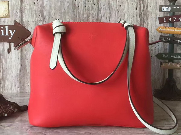 Celine Small Soft Cube Bag in Bright Red Smooth Calfskin For Sale