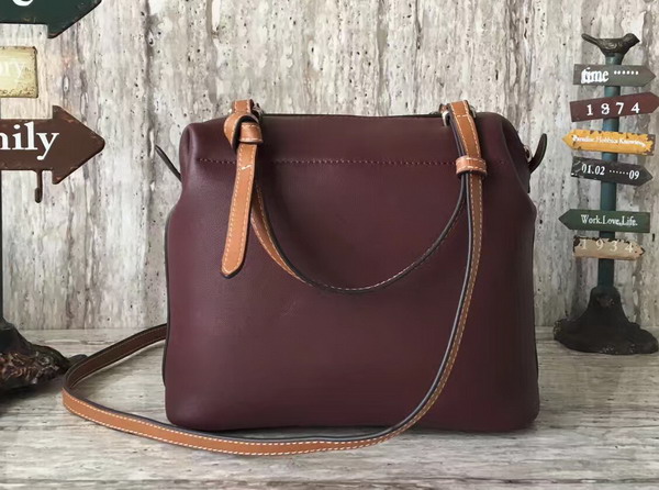 Celine Small Soft Cube Bag in Burgundy Smooth Calfskin For Sale