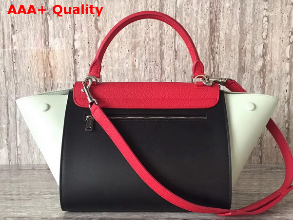 Celine Small Trapeze Bag in Multicolour Baby Grained Calfskin Red Black Beige Replica