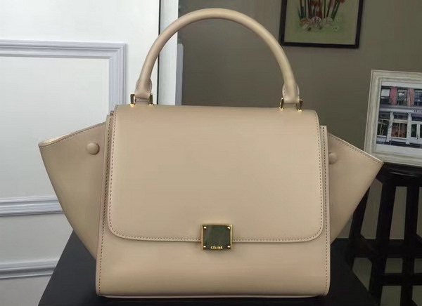 Celine Small Trapeze Handbag in Beige Smooth Calfskin for Sale