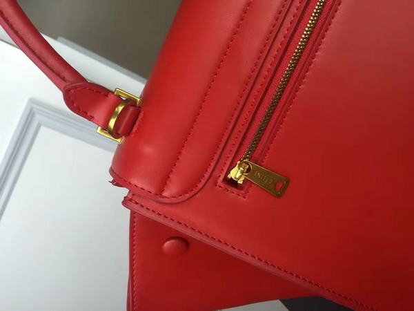 Celine Small Trapeze Handbag in Red Smooth Calfskin for Sale