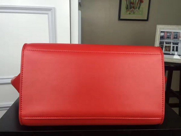 Celine Small Trapeze Handbag in Red Smooth Calfskin for Sale