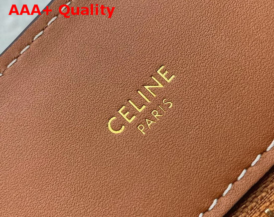 Celine Small Vertical Cabas Celine in Floral Jacquard and Calfskin Replica