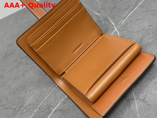 Celine Small Wallet Celine Conti in Supple Calfskin Tan Replica