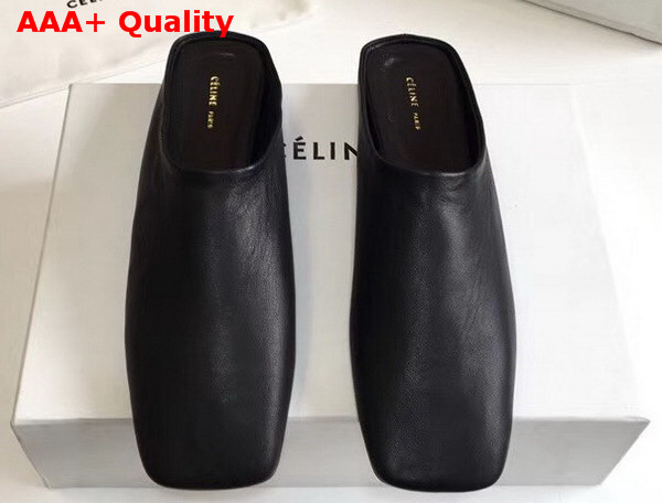 Celine Soft Moccasin Babouche in Black Nappa Leather Replica