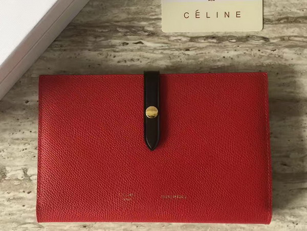 Celine Strap Large Multifunction in Red Grained and Shiny calfskin For Sale