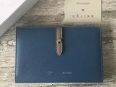 Celine Strap Large Multifunction in Steel Blue Grained and Shiny calfskin For Sale