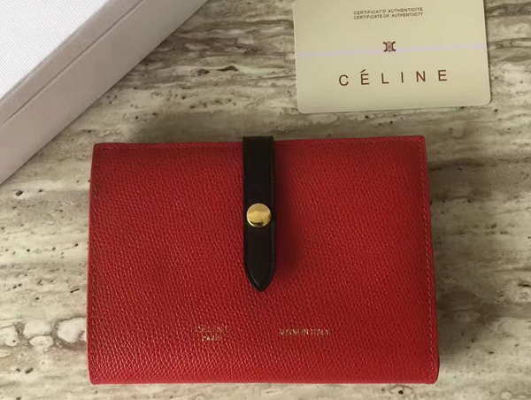 Celine Strap Medium Multifunction in Red Grained and Shiny calfskin For Sale