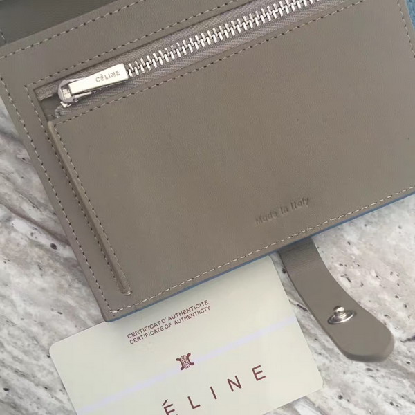 Celine Strap Medium Multifunction in Steel Blue Grained and Shiny calfskin For Sale