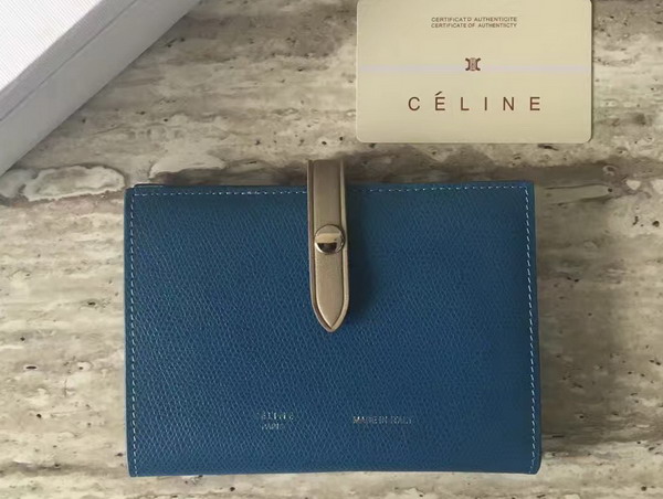 Celine Strap Medium Multifunction in Steel Blue Grained and Shiny calfskin For Sale