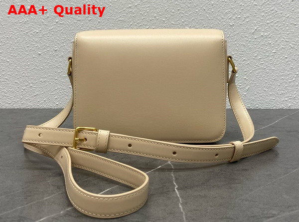 Celine Teen Triomphe Bag in Beige Shiny Calfskin Replica